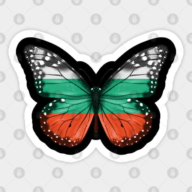 Bulgarian Flag  Butterfly - Gift for Bulgarian From Bulgaria Sticker by Country Flags